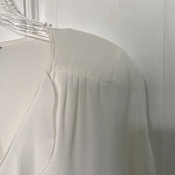 NWT - WHBM Short Front Long Back Ruffled V-Neck Blouse with Eyelets, 2 #262 - Picture 10 of 16